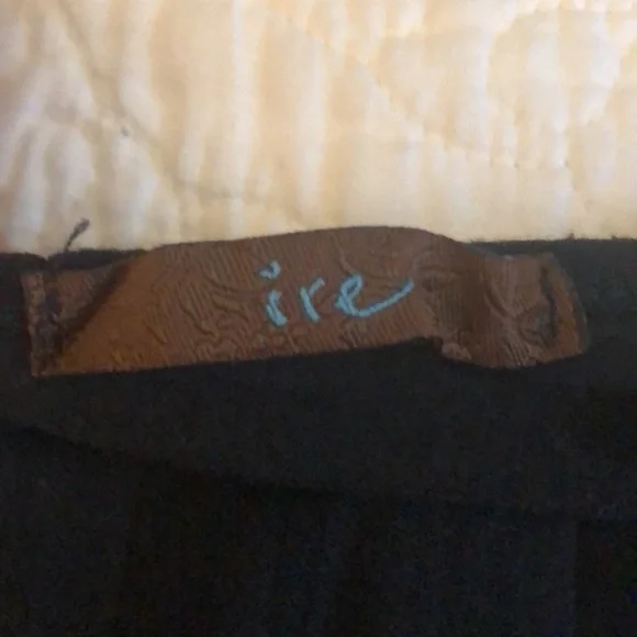 Ire black tank cami turquoise sequin and bead trim no size tag large stretchy 🦋 - Picture 2 of 2